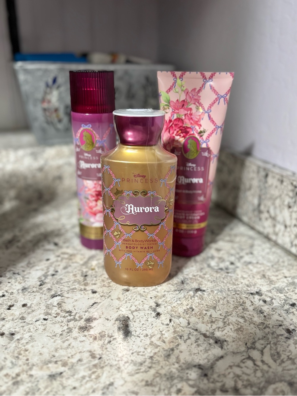 Bath & Body Works Disney Princess Aurora 3 Piece Body Care Set Full Size NIP